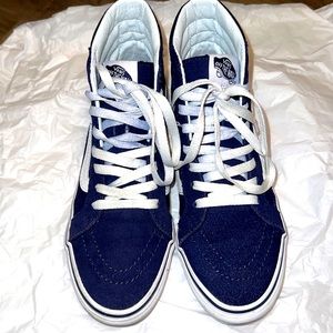 Navy blue high top vans